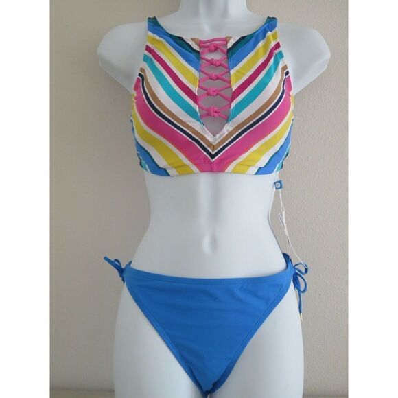 Bleu Rod Beattie RBCB20114 Women's Sz 6 Top, Sz 4/6 Bottom Multicolor Bikini Set - Picture 1 of 12